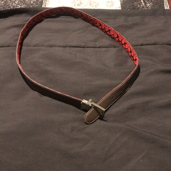 RED & Brown Reversible Coach belt - Picture 2 of 2